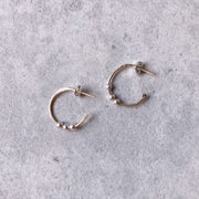 Wish Hoop earrings moving bead earring jewellery delicate hoops by Corrinne Eira Evans Contemporary Jewellery