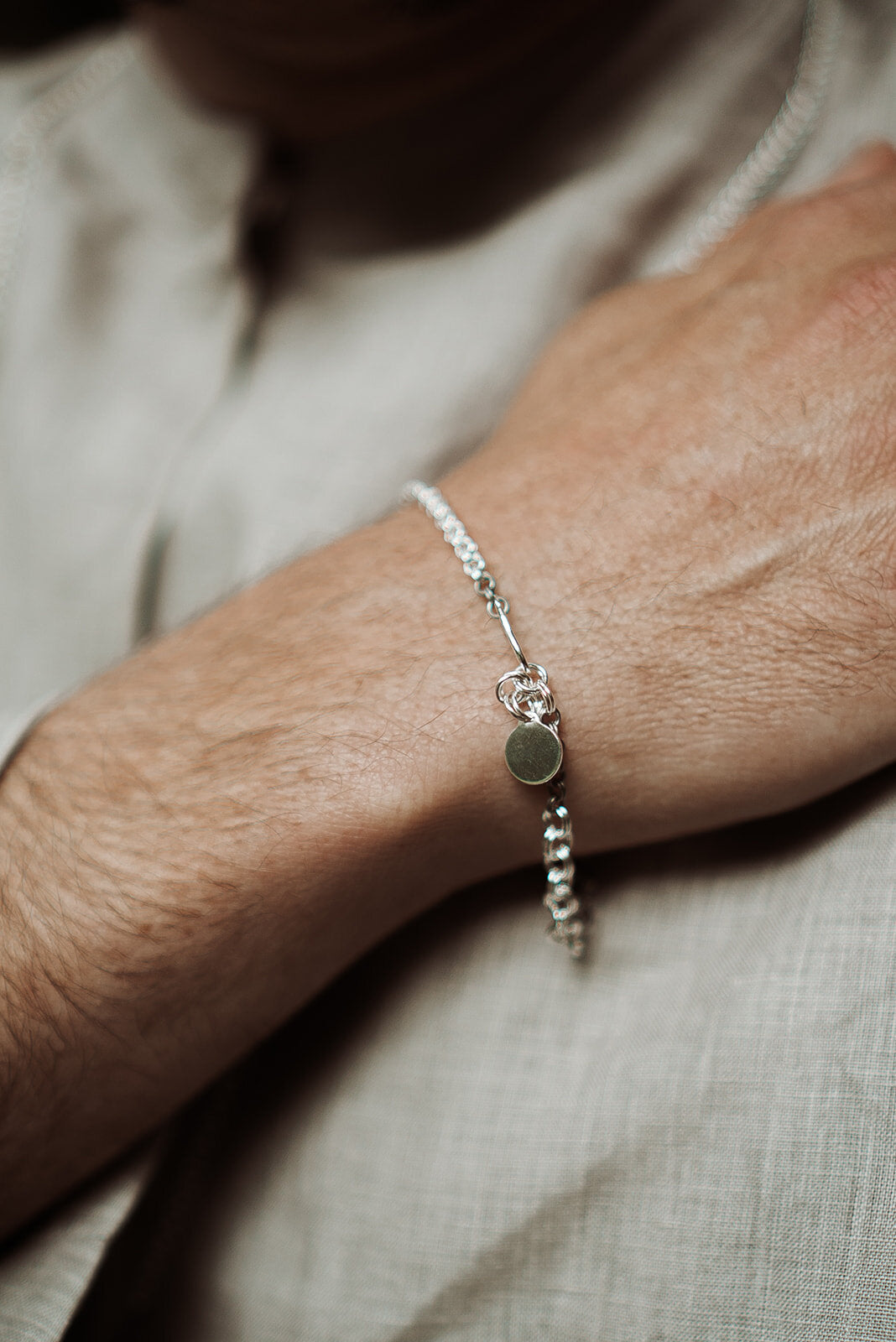 Day Moon Chain Bracelet Handmade jewellery by Corrinne Eira Evans